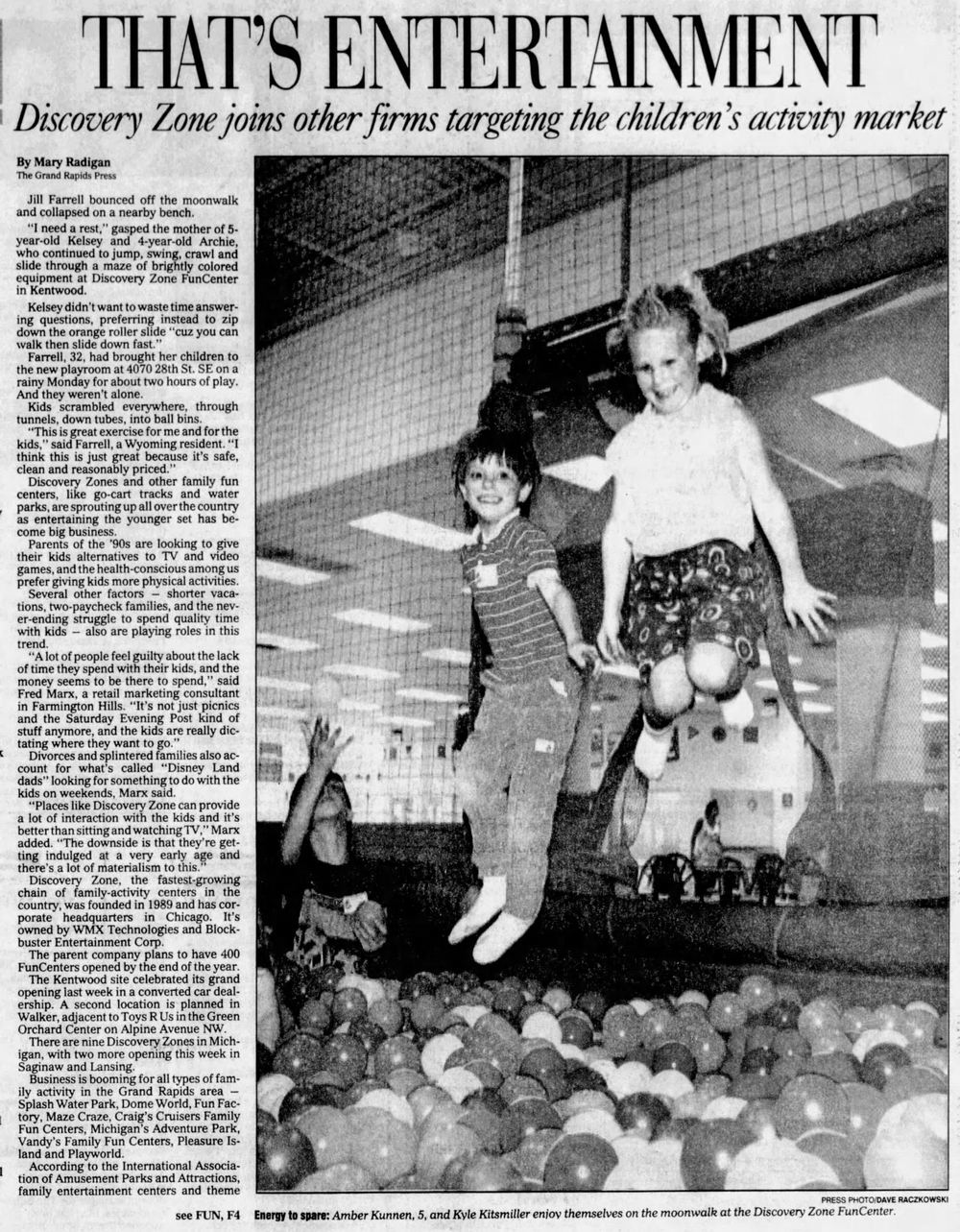 Discovery Zone - June 1994 Article (newer photo)